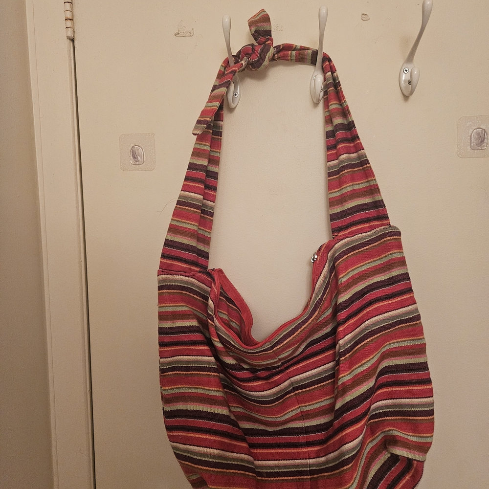 Striped Multicolor Hobo Bag